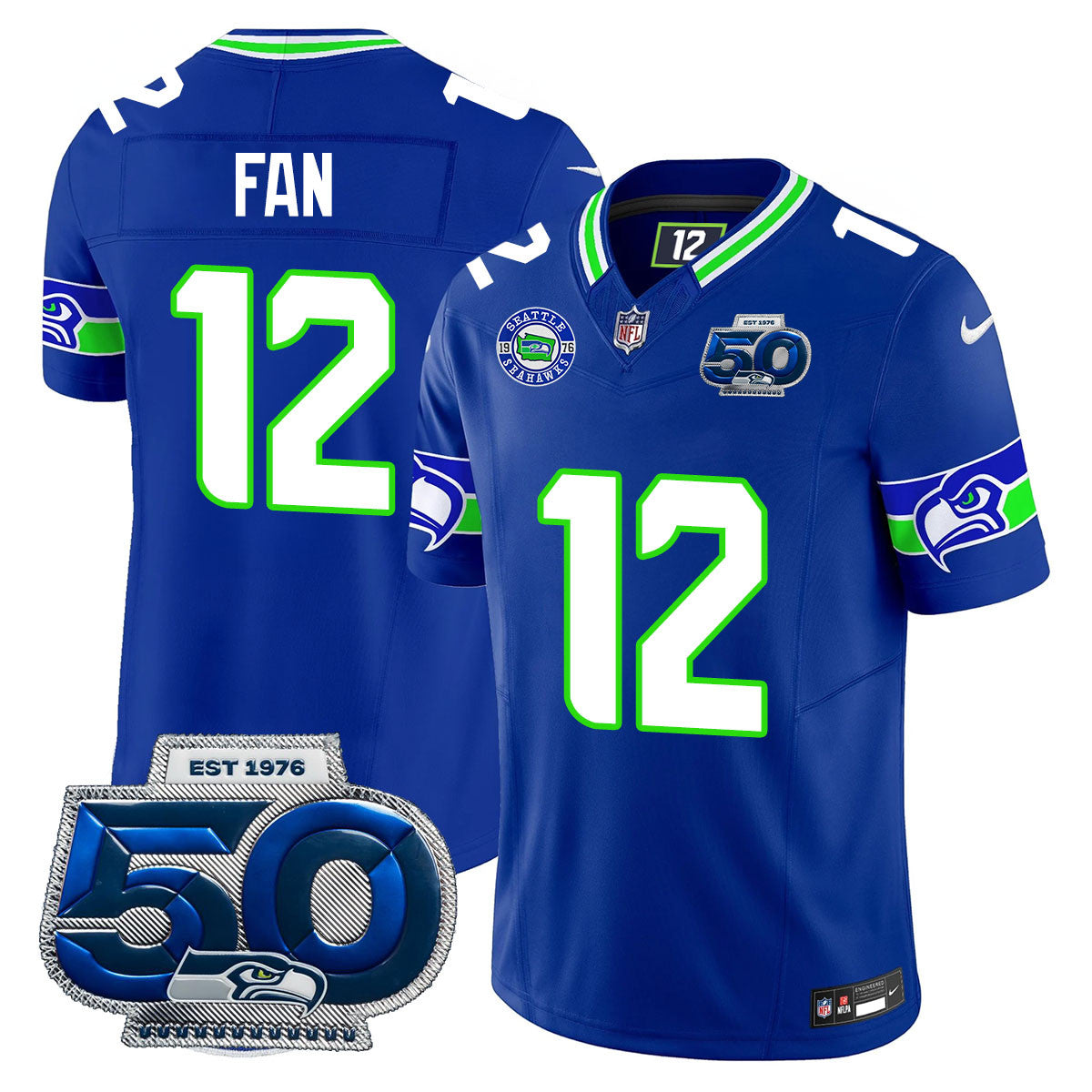 Men's Seattle Seahawks 50th Season Vapor Limited Jersey - All Stitched