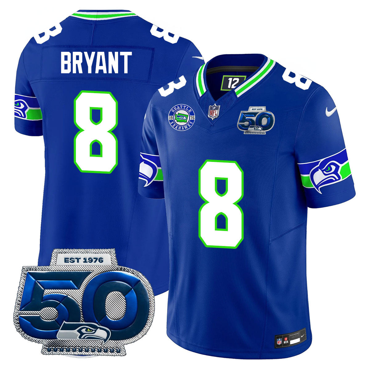 Men's Seattle Seahawks 50th Season Vapor Limited Jersey - All Stitched