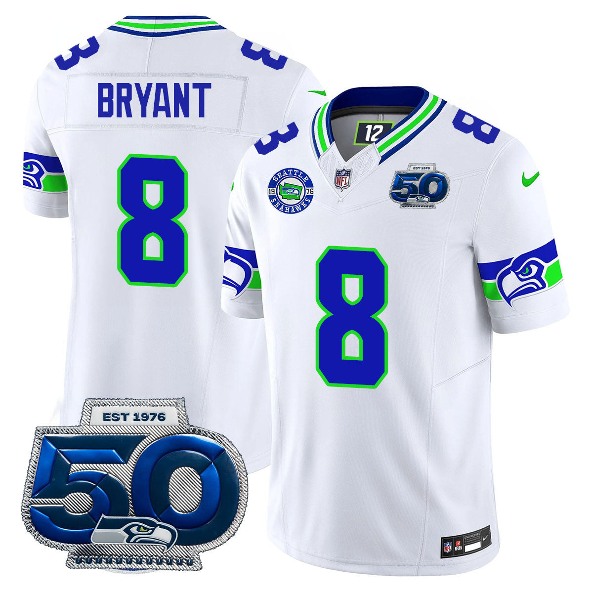 Men's Seattle Seahawks 50th Season Vapor Limited Jersey - All Stitched