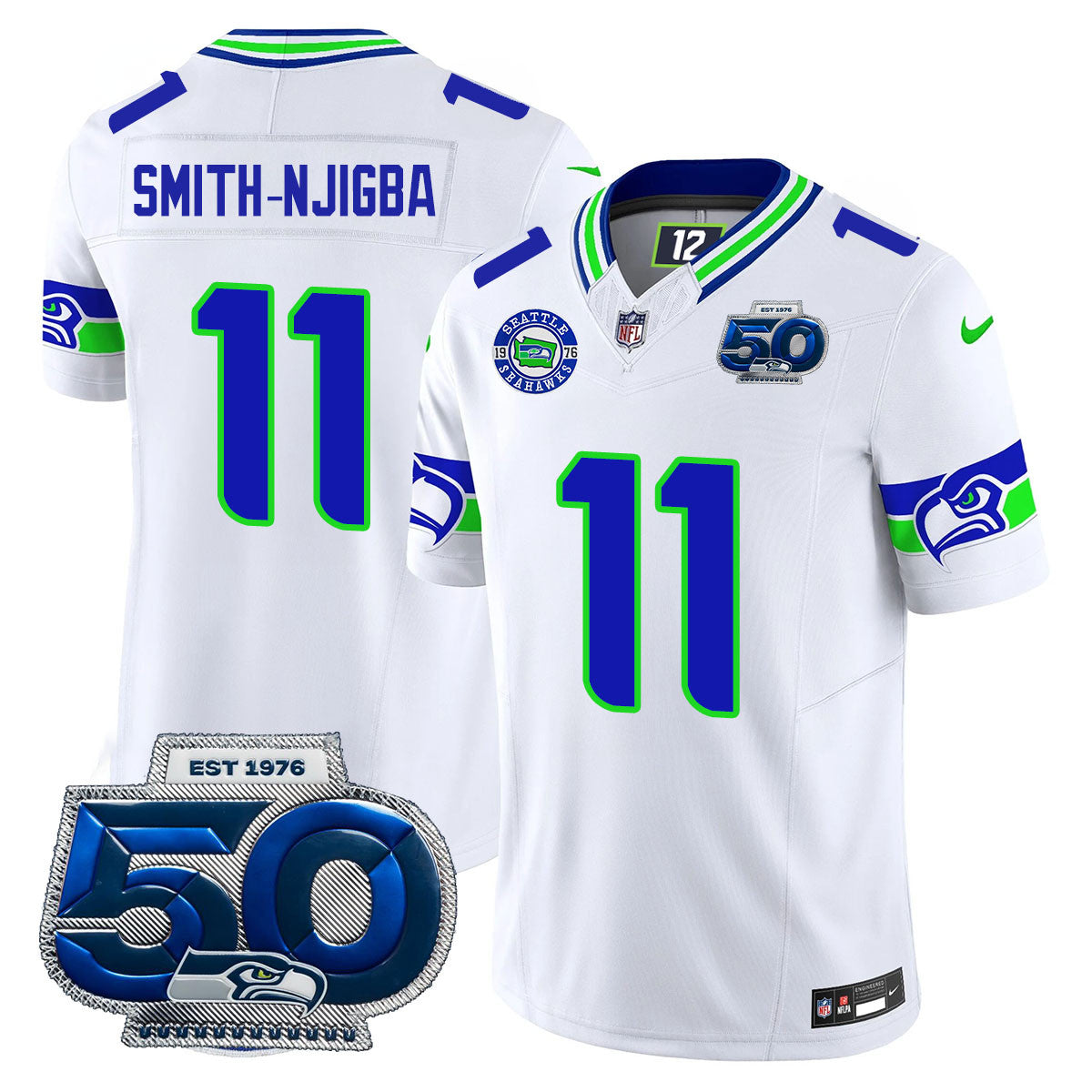 Men's Seattle Seahawks 50th Season Vapor Limited Jersey - All Stitched