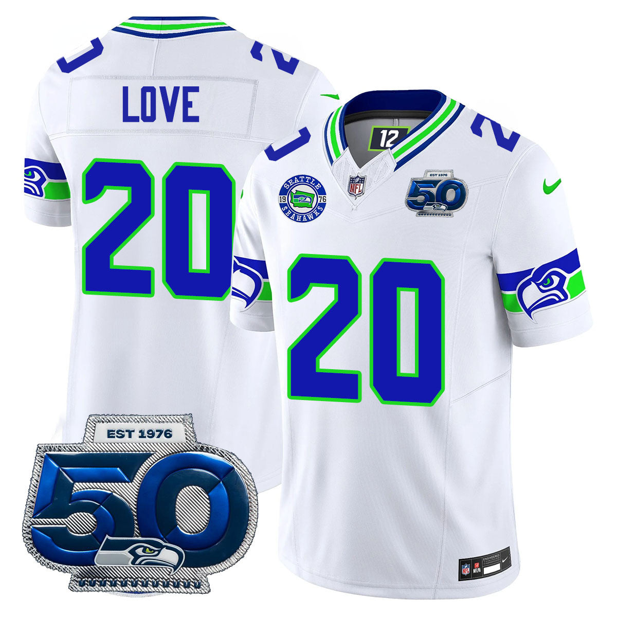 Men's Seattle Seahawks 50th Season Vapor Limited Jersey - All Stitched