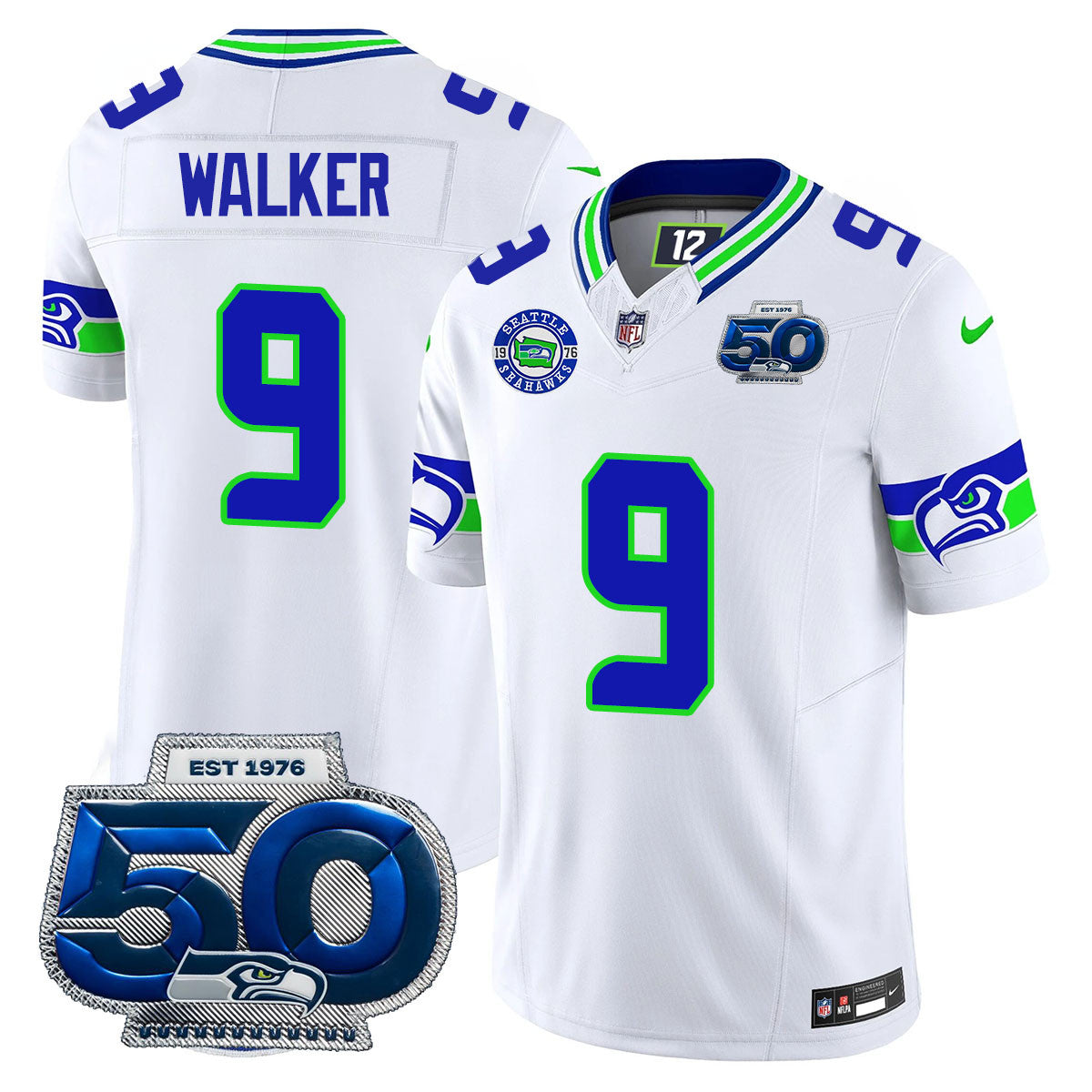 Men's Seattle Seahawks 50th Season Vapor Limited Jersey - All Stitched