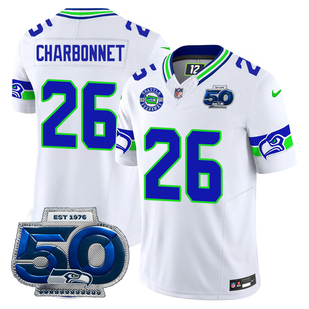 Men's Seattle Seahawks 50th Season Vapor Limited Jersey - All Stitched