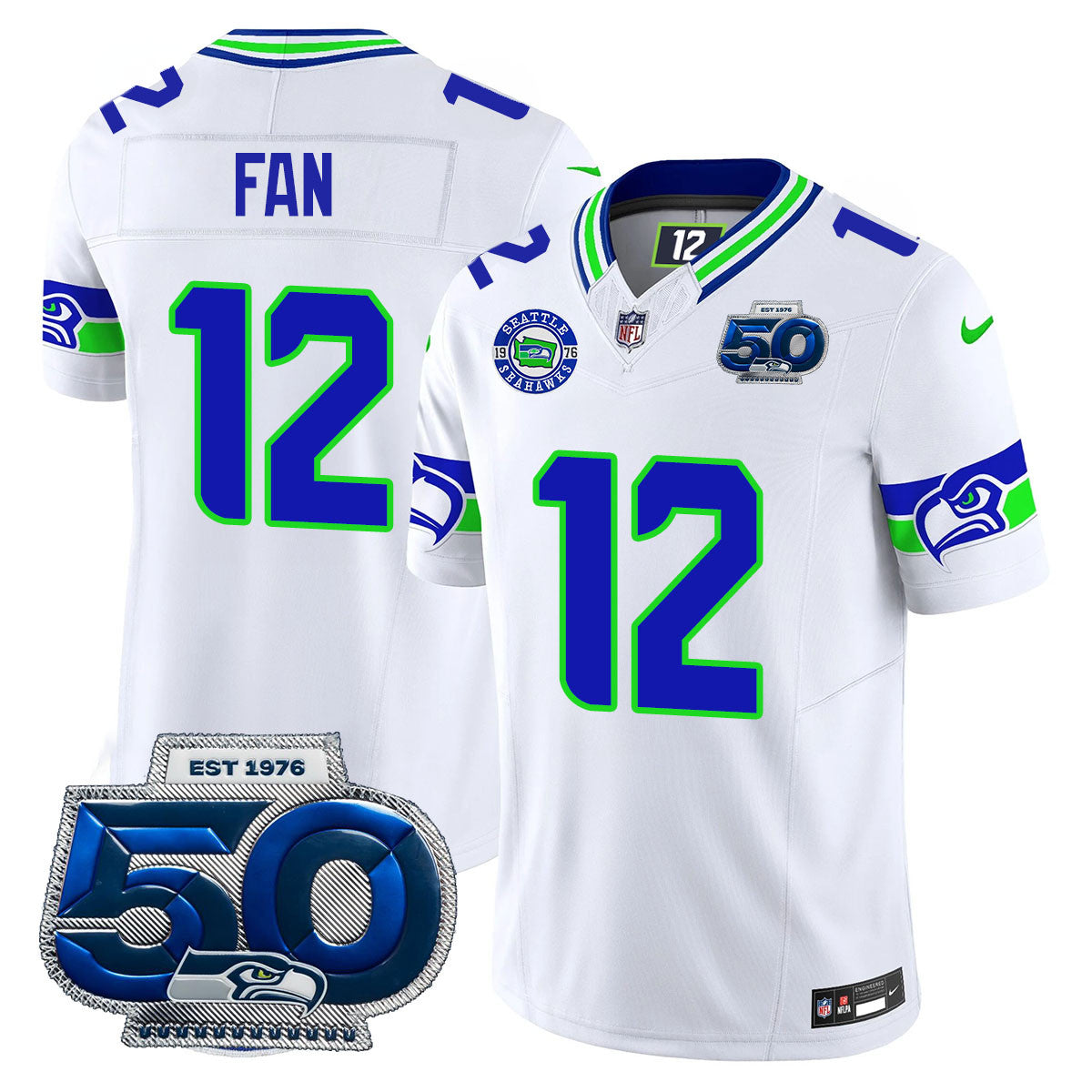 Men's Seattle Seahawks 50th Season Vapor Limited Jersey - All Stitched