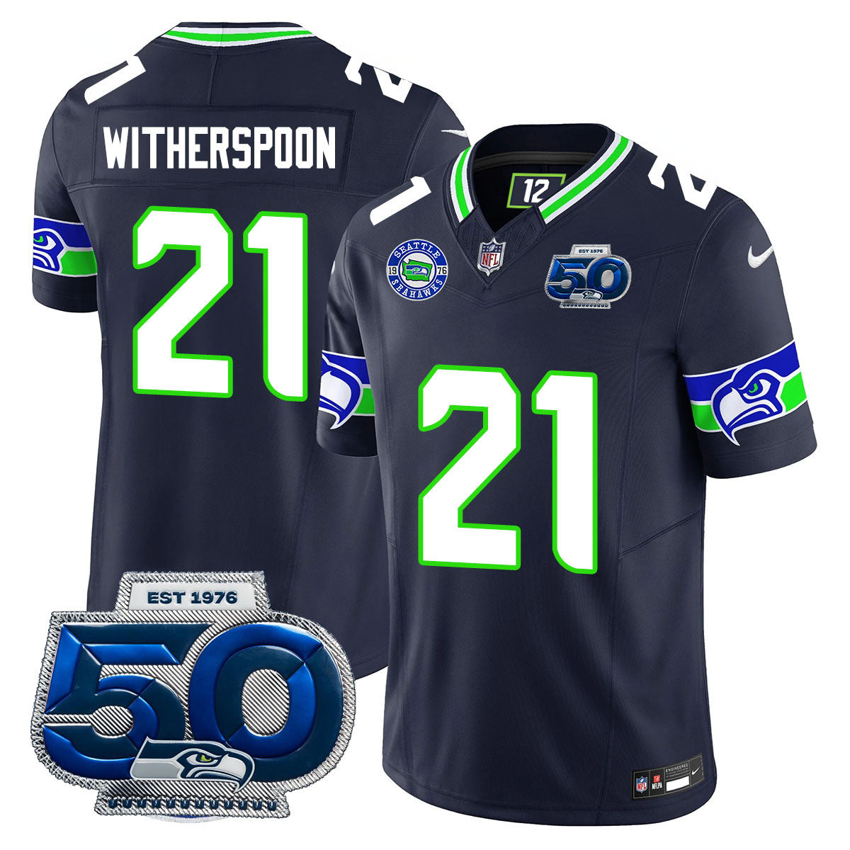 Men's Seattle Seahawks 50th Season Vapor Limited Jersey - All Stitched