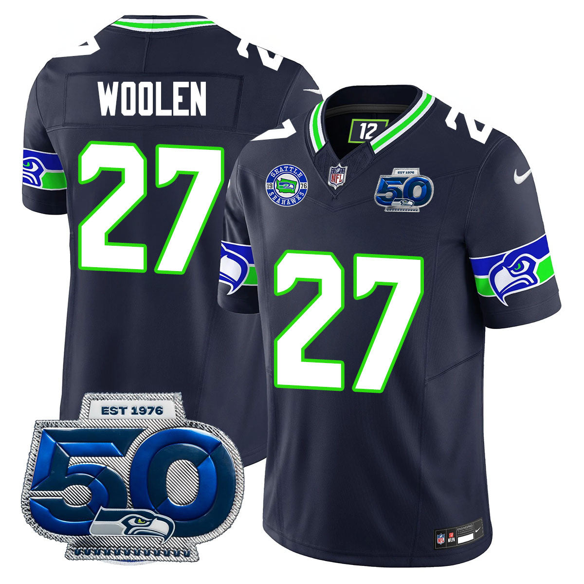 Men's Seattle Seahawks 50th Season Vapor Limited Jersey - All Stitched