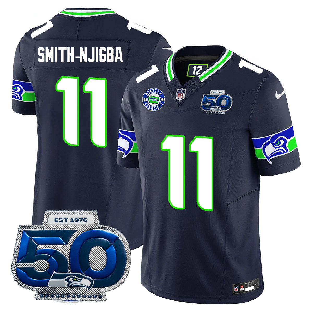 Men's Seattle Seahawks 50th Season Vapor Limited Jersey - All Stitched
