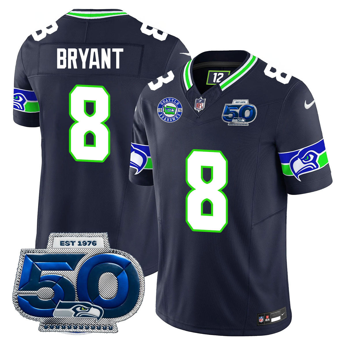 Men's Seattle Seahawks 50th Season Vapor Limited Jersey - All Stitched