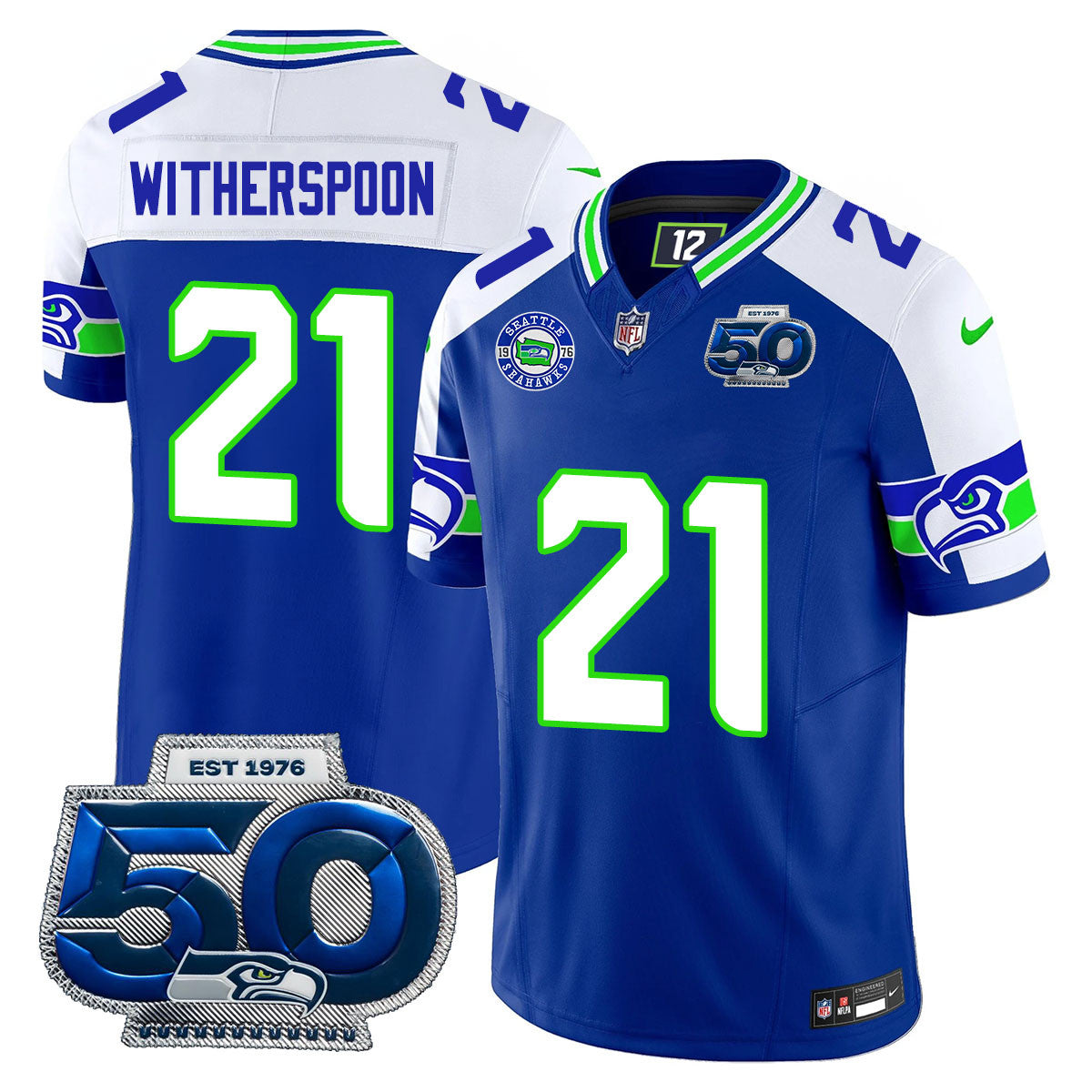 Men's Seattle Seahawks 50th Season Vapor Limited Jersey - All Stitched