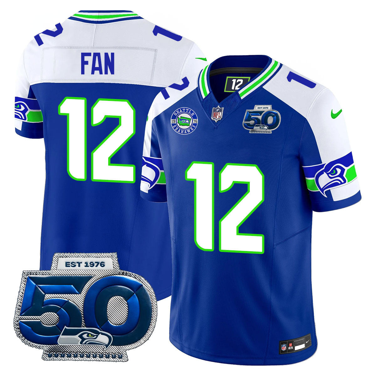 Men's Seattle Seahawks 50th Season Vapor Limited Jersey - All Stitched