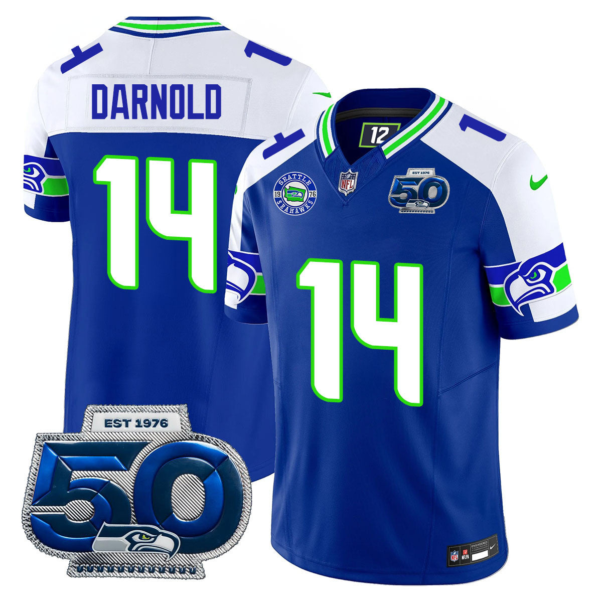 Men's Seattle Seahawks 50th Season Vapor Limited Jersey - All Stitched