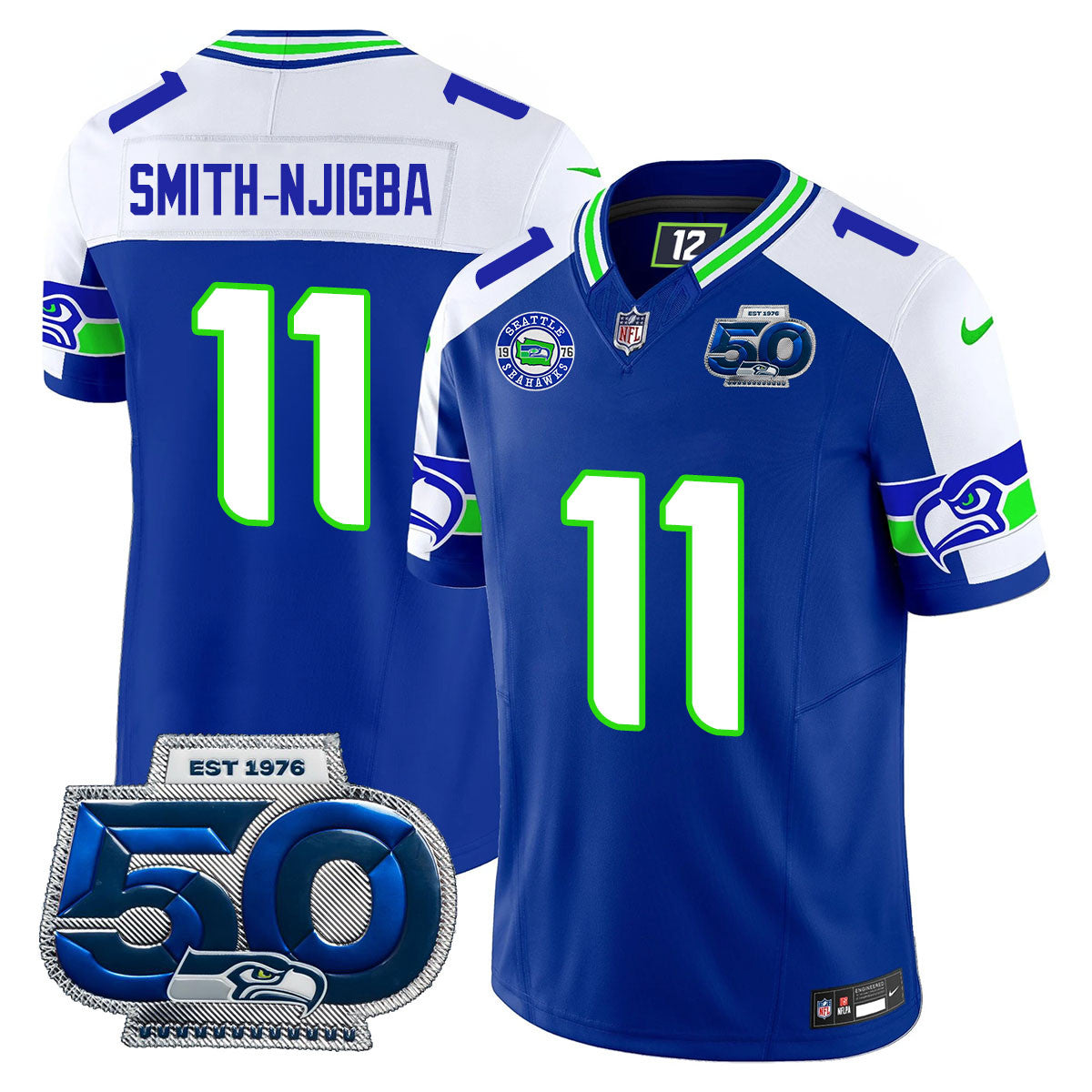 Men's Seattle Seahawks 50th Season Vapor Limited Jersey - All Stitched
