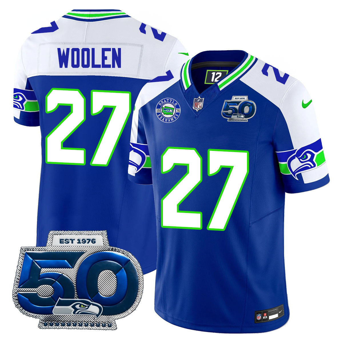 Men's Seattle Seahawks 50th Season Vapor Limited Jersey - All Stitched