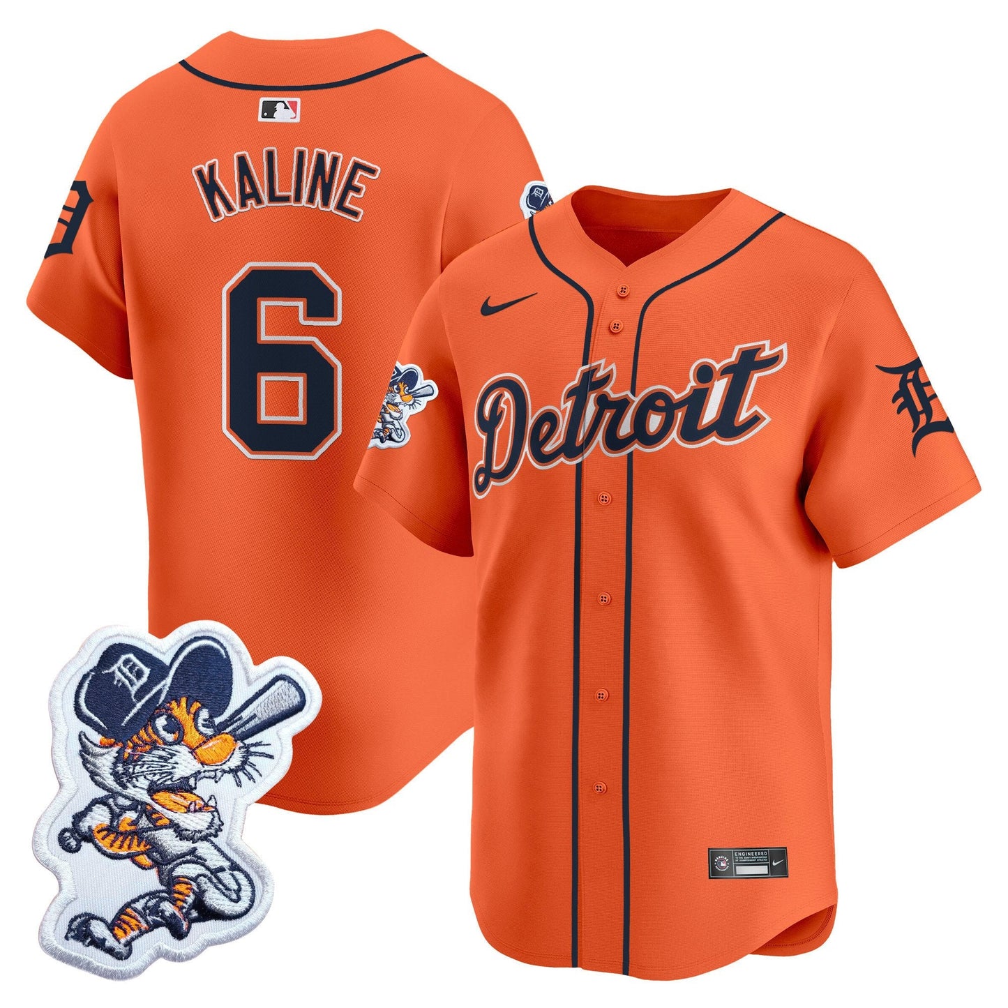Detroit Tigers Paws Patch Vapor Premier Limited Jersey - All Stitched