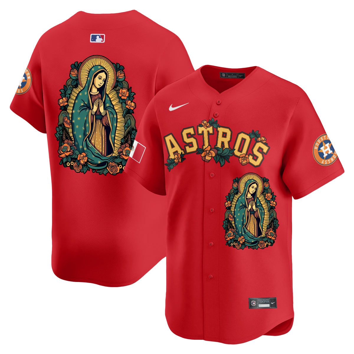 Astros Mexico Guadalupe Vapor Premier Limited Jersey - Printed