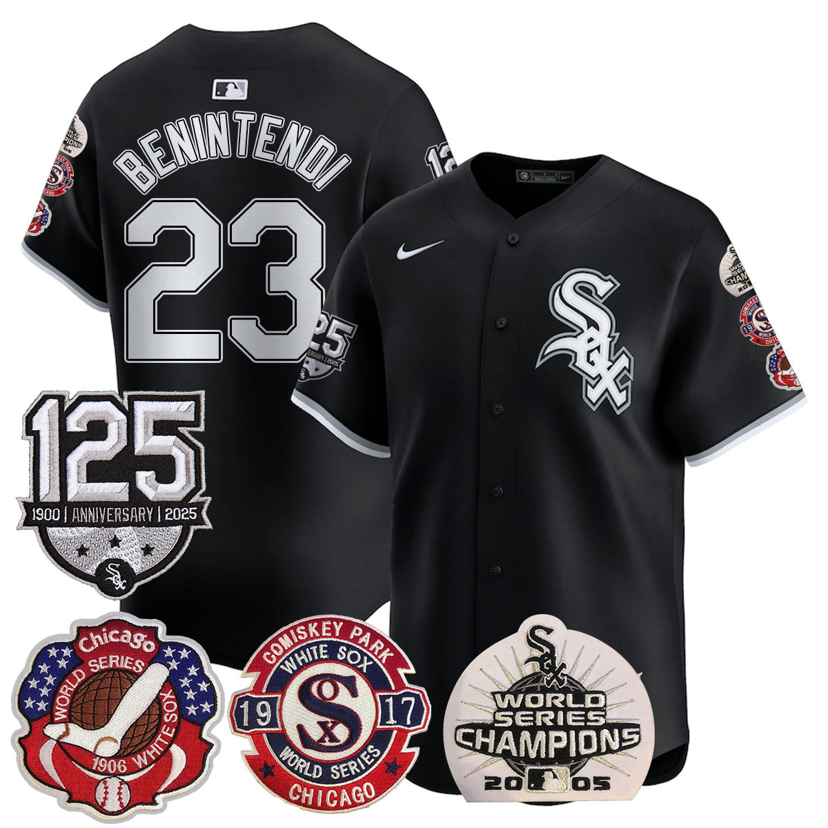 Chicago White Sox 125th Anniversary - World Series Champions Jersey - All Stitched
