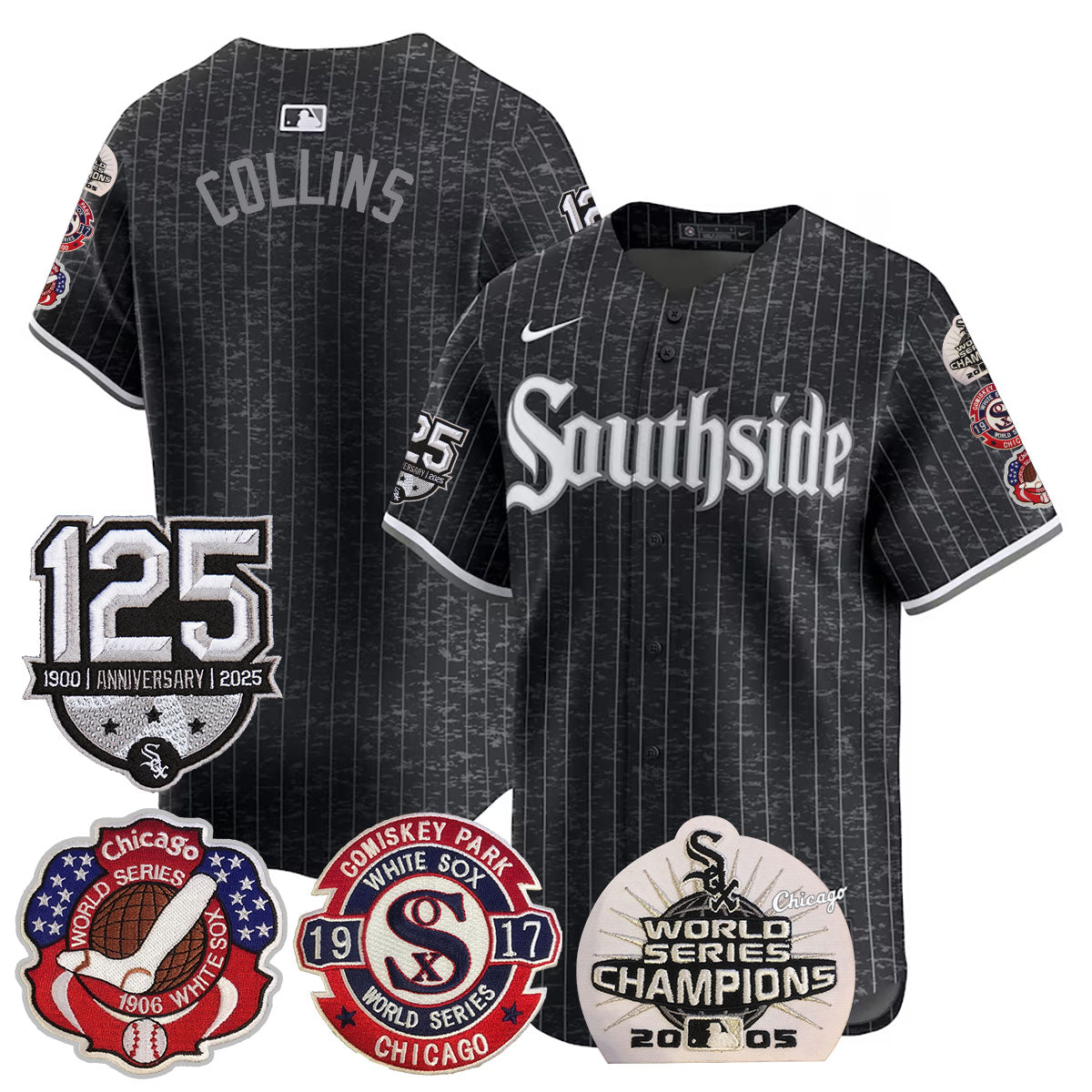 Chicago White Sox 125th Anniversary - World Series Champions Jersey - All Stitched