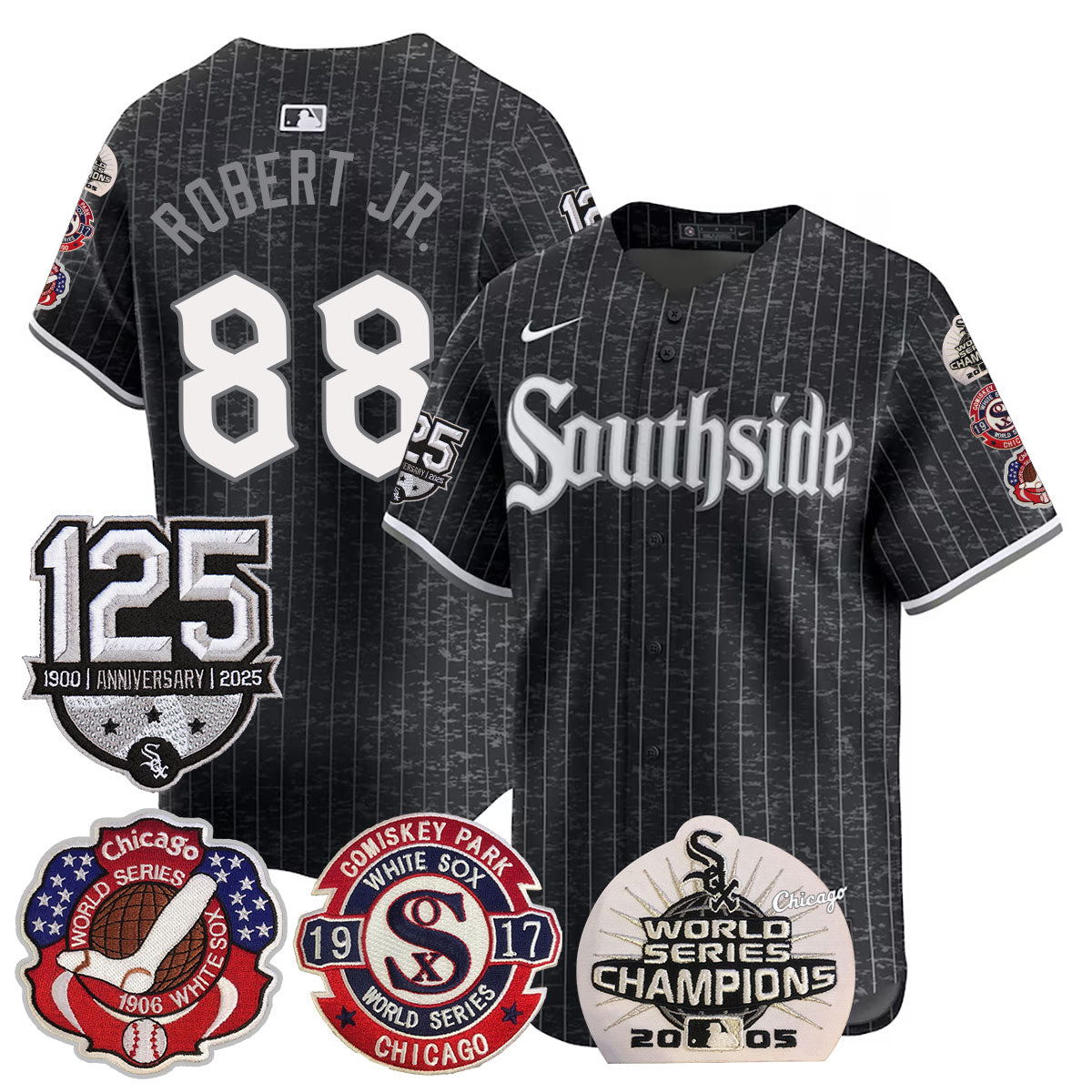 Chicago White Sox 125th Anniversary - World Series Champions Jersey - All Stitched
