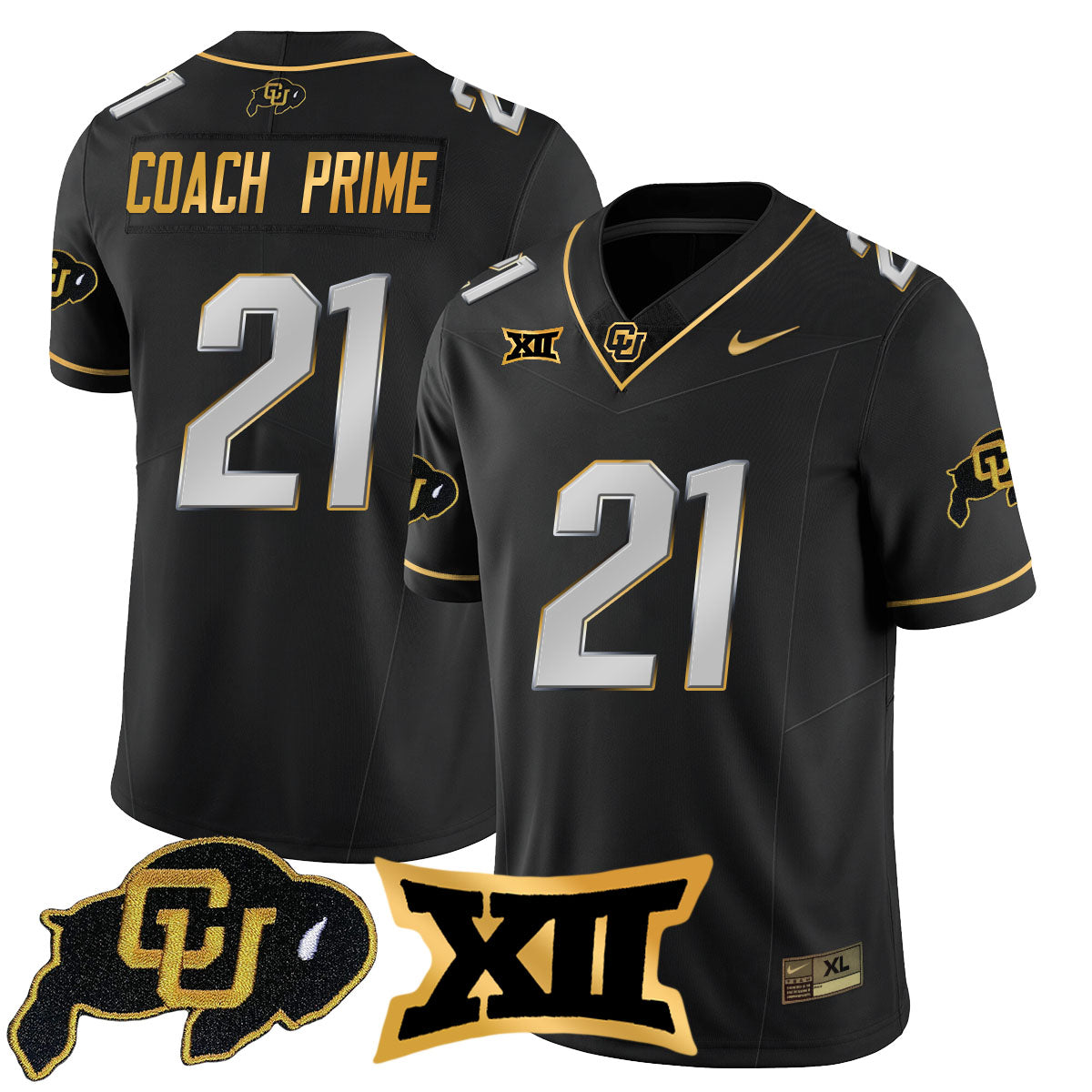 Colorado Buffaloes 2024 Vapor Limited Gold Jersey N1 - All Stitched