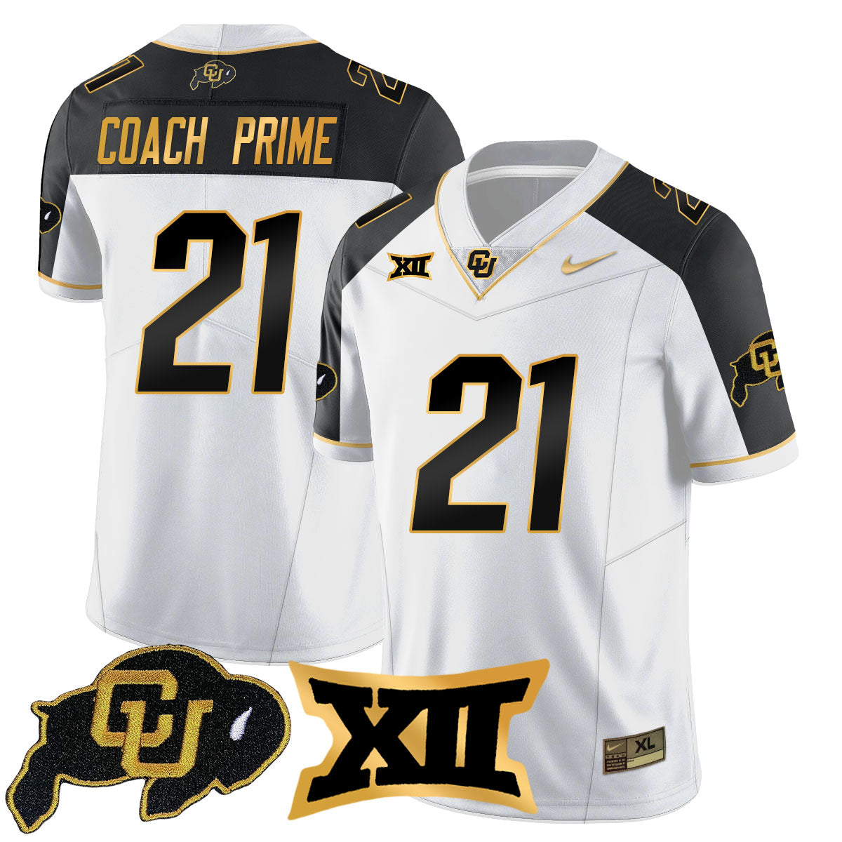 Colorado Buffaloes 2024 Vapor Limited Gold Jersey N1 - All Stitched