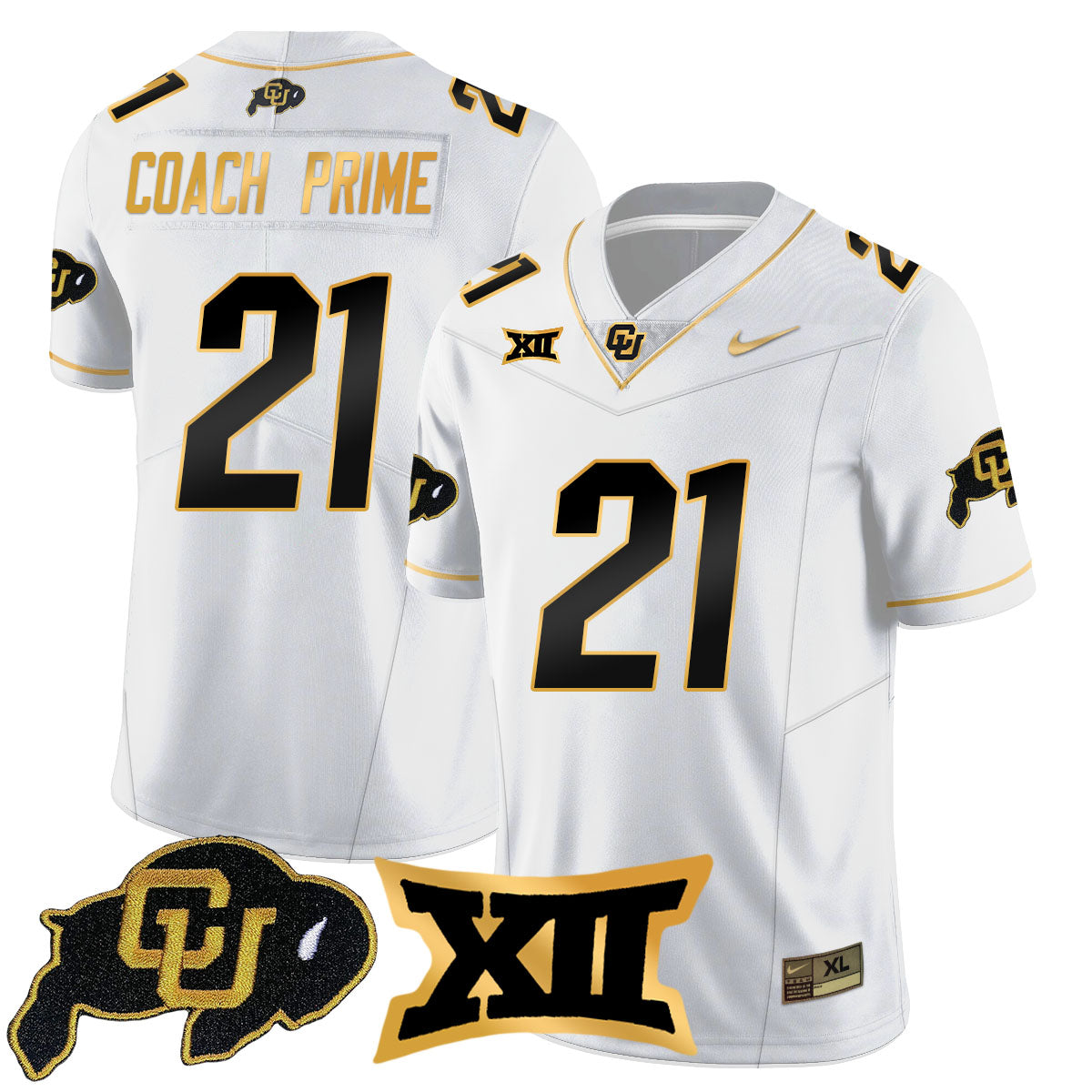 Colorado Buffaloes 2024 Vapor Limited Gold Jersey N1 - All Stitched