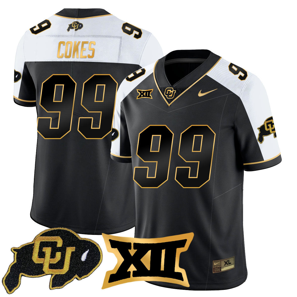 Colorado Buffaloes 2024 Vapor Limited Gold Jersey N1 - All Stitched