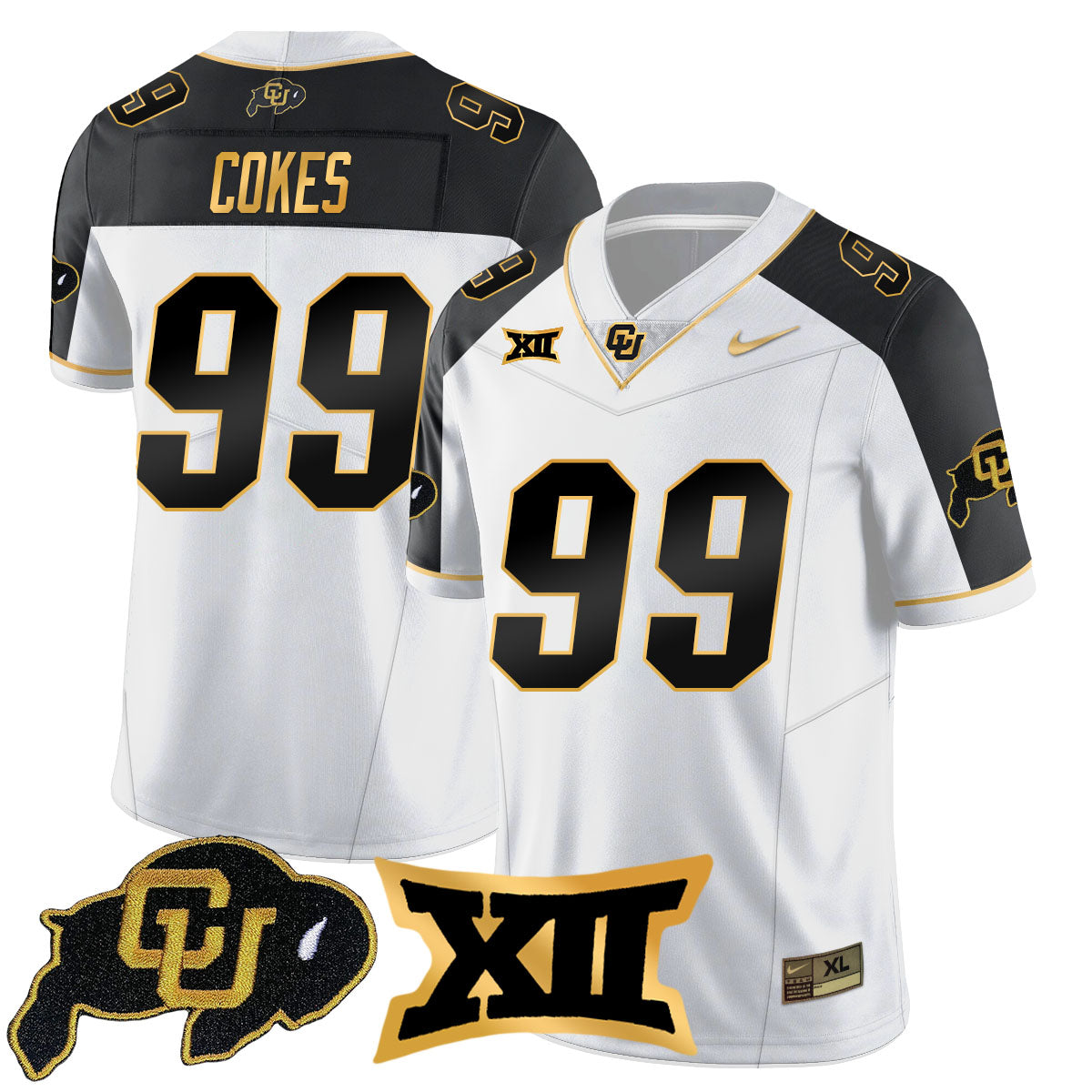 Colorado Buffaloes 2024 Vapor Limited Gold Jersey N1 - All Stitched