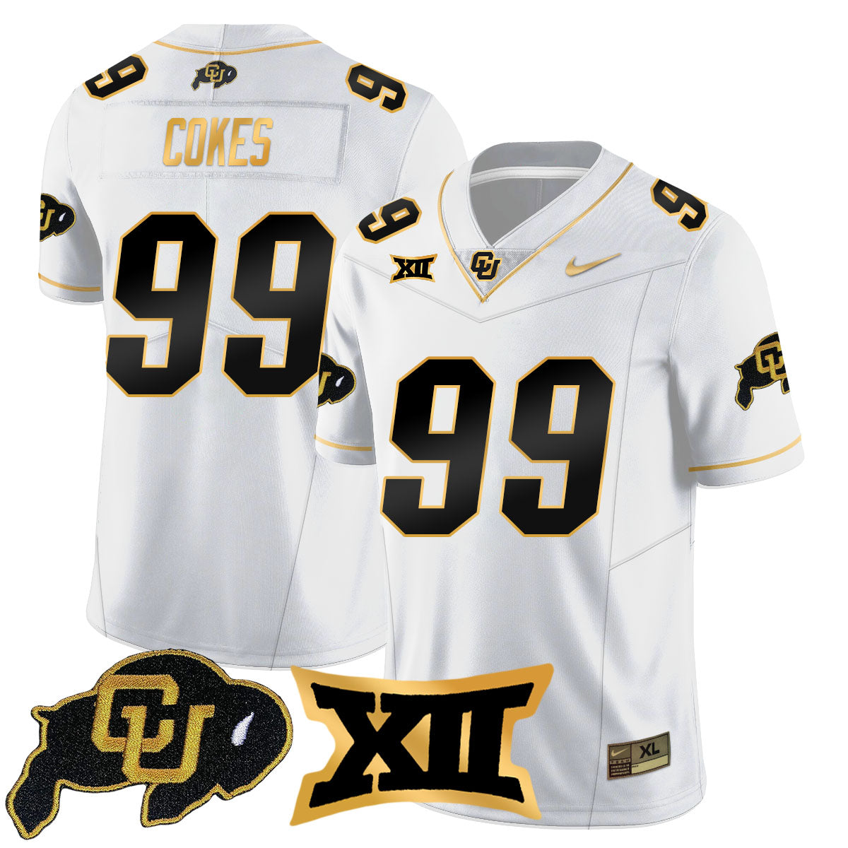 Colorado Buffaloes 2024 Vapor Limited Gold Jersey N1 - All Stitched