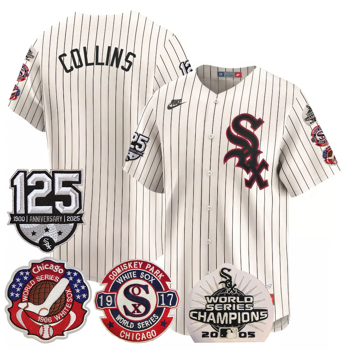 Chicago White Sox 125th Anniversary - World Series Champions Jersey - All Stitched