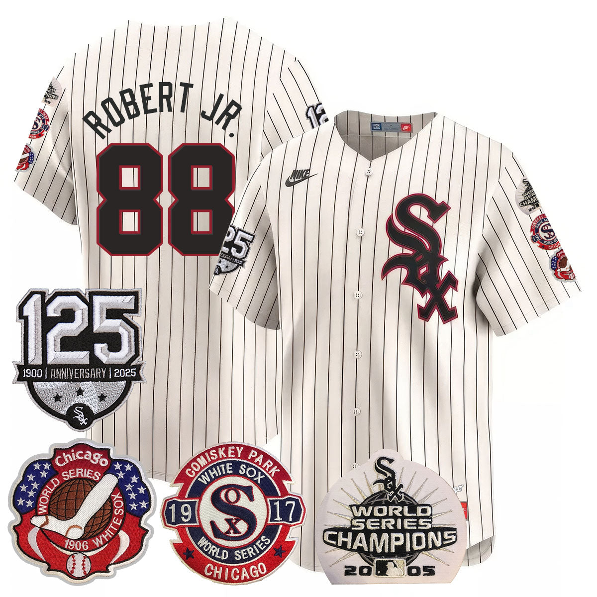 Chicago White Sox 125th Anniversary - World Series Champions Jersey - All Stitched