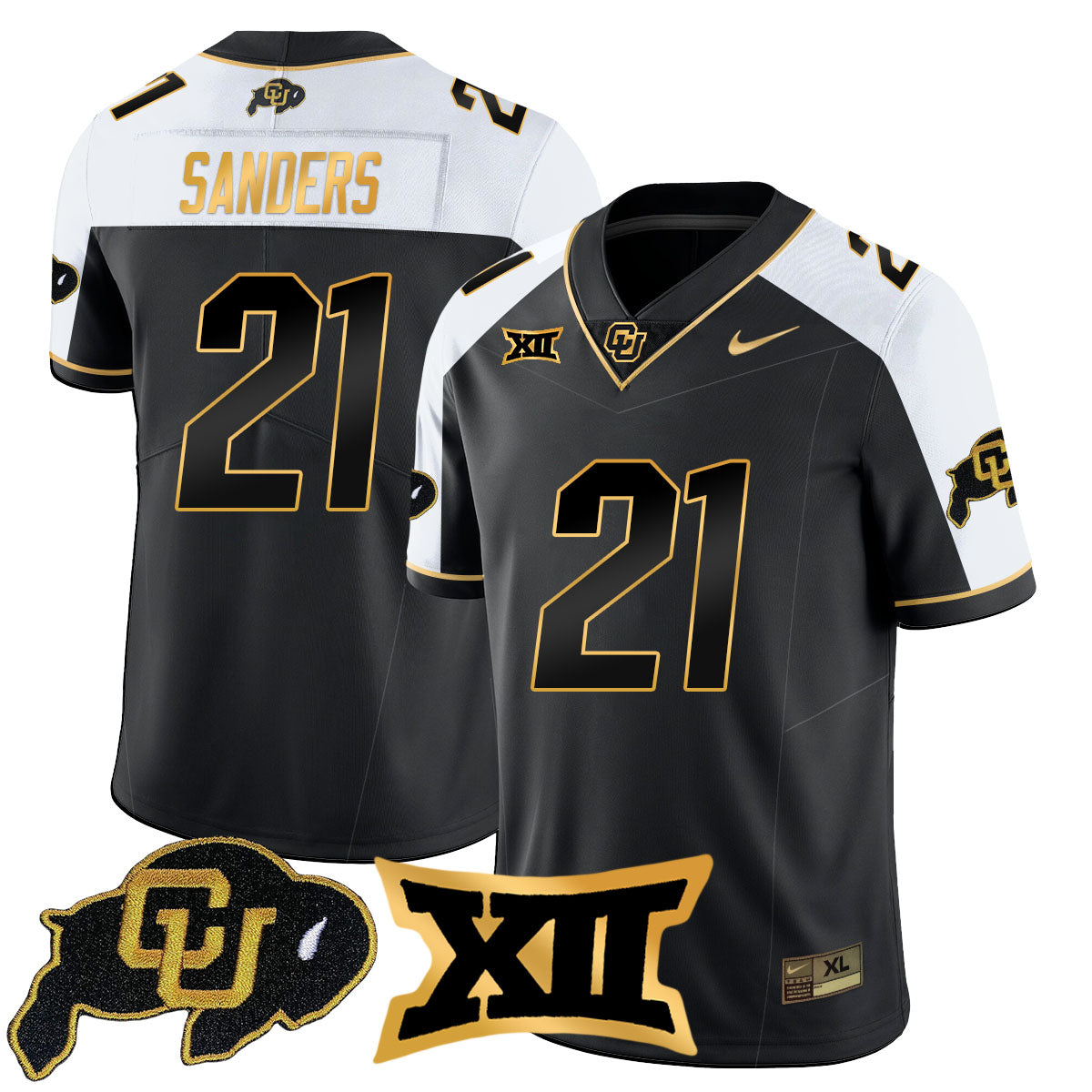 Colorado Buffaloes 2024 Vapor Limited Gold Jersey N1 - All Stitched