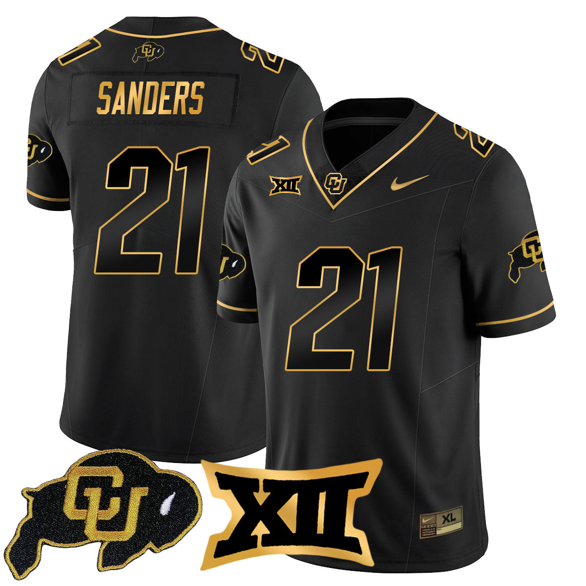 Colorado Buffaloes 2024 Vapor Limited Gold Jersey N1 - All Stitched