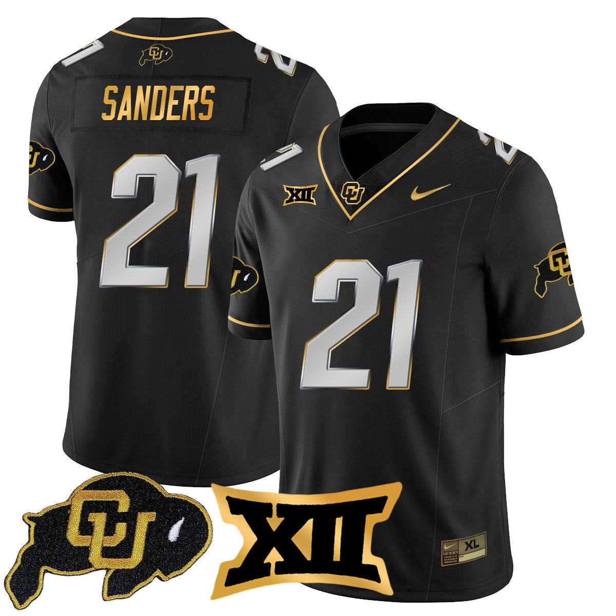 Colorado Buffaloes 2024 Vapor Limited Gold Jersey N1 - All Stitched