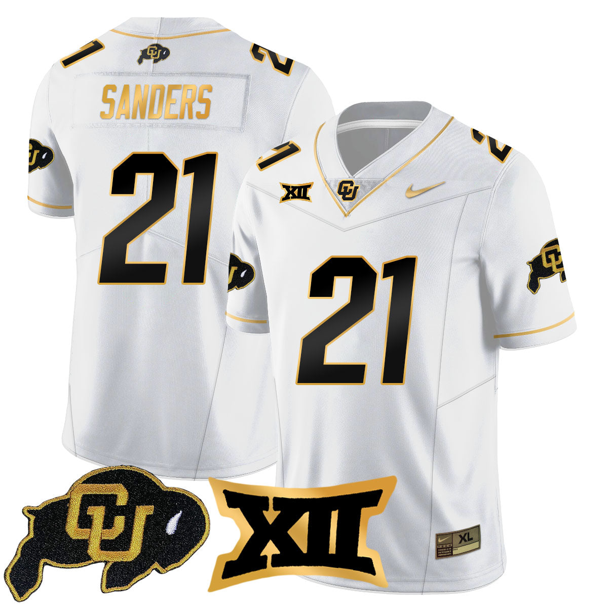 Colorado Buffaloes 2024 Vapor Limited Gold Jersey N1 - All Stitched