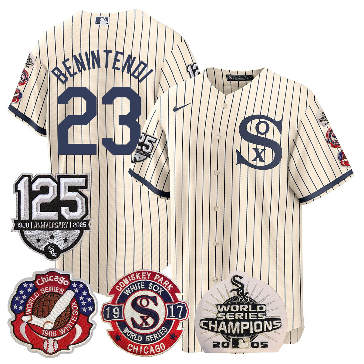 Chicago White Sox 125th Anniversary - World Series Champions Jersey - All Stitched