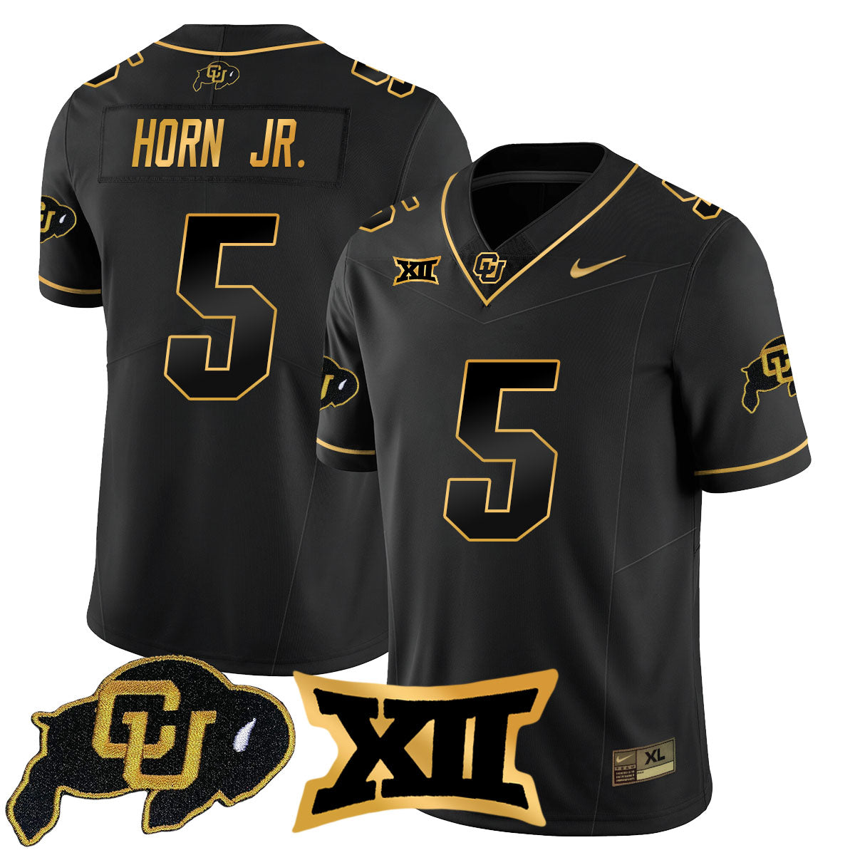 Colorado Buffaloes 2024 Vapor Limited Gold Jersey N1 - All Stitched