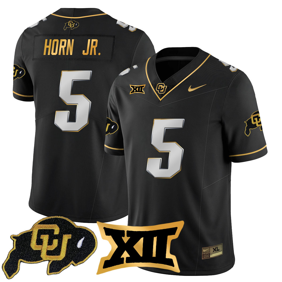 Colorado Buffaloes 2024 Vapor Limited Gold Jersey N1 - All Stitched