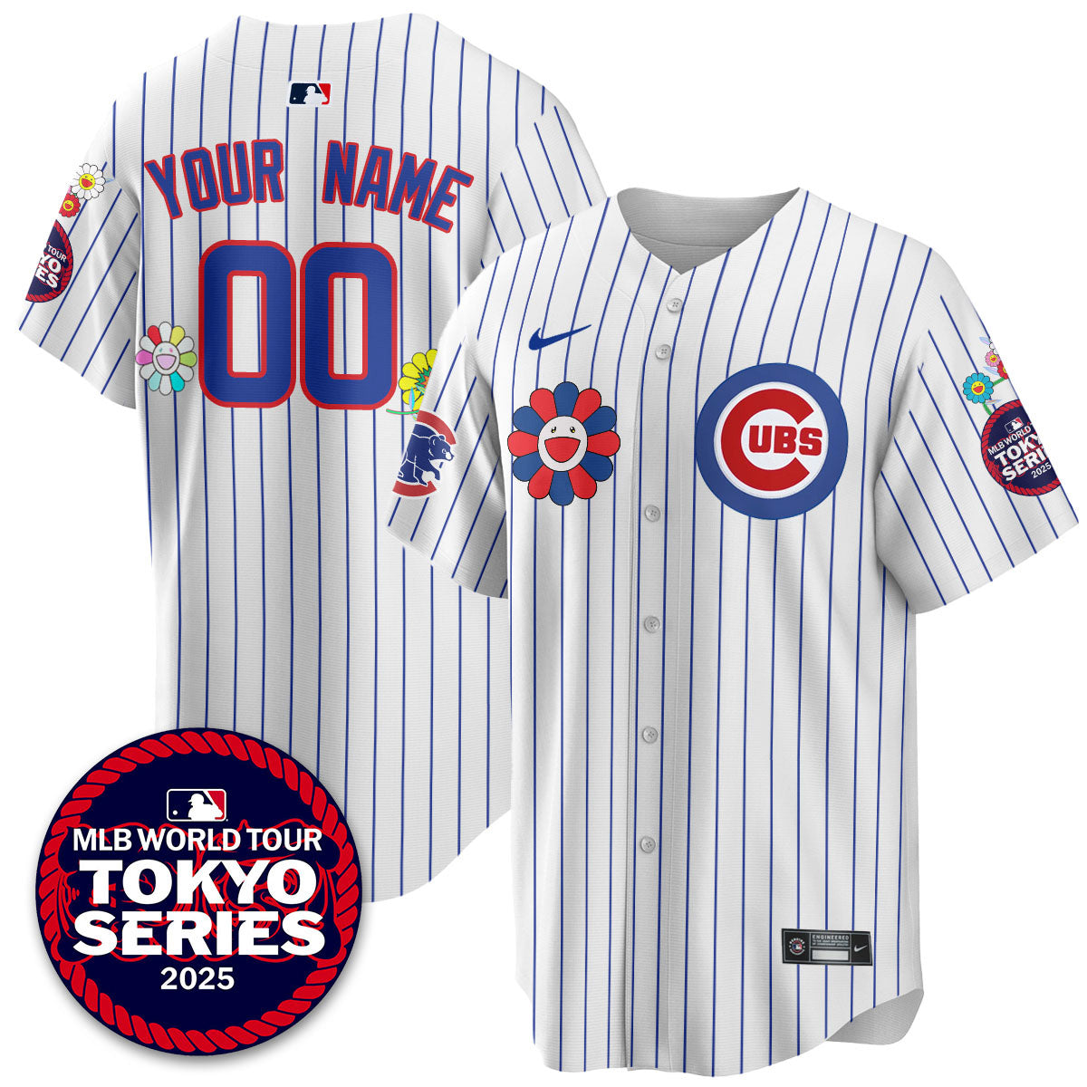 Chicago Cubs Tokyo Series 2025 Vapor Premier Limited Custom Jersey - Stitched