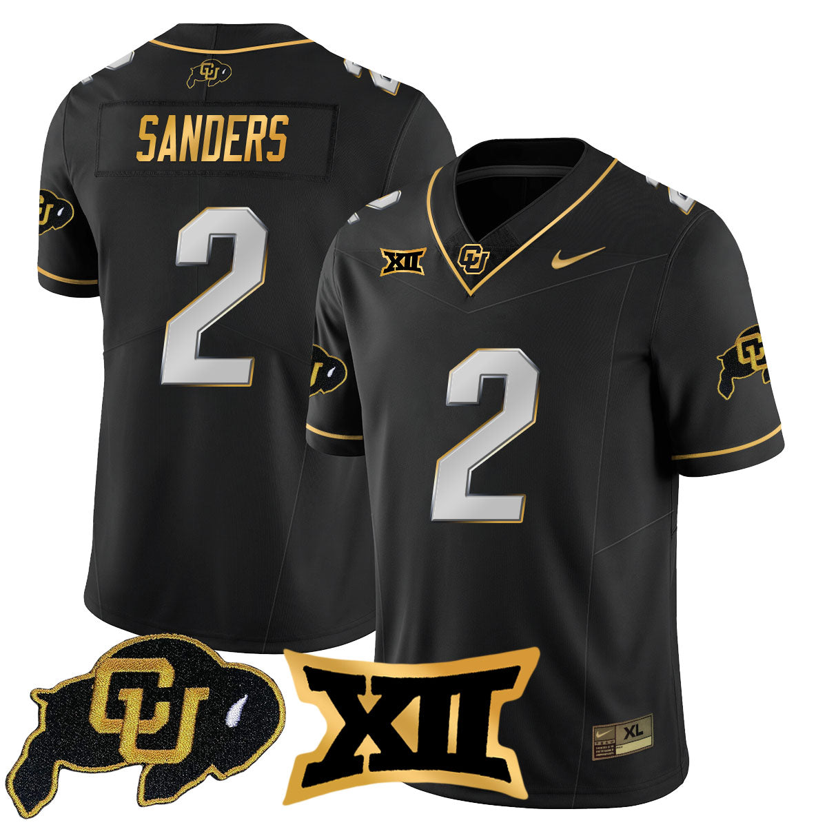 Colorado Buffaloes 2024 Vapor Limited Gold Jersey N1 - All Stitched