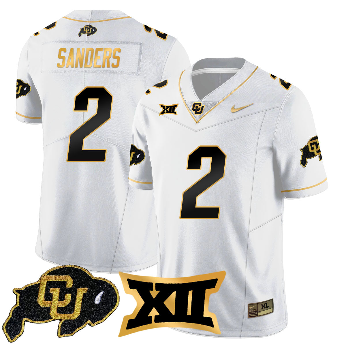Colorado Buffaloes 2024 Vapor Limited Gold Jersey N1 - All Stitched