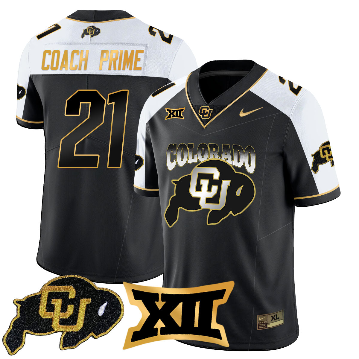 Colorado Buffaloes 2024 Vapor Limited Gold Jersey N2 - All Stitched