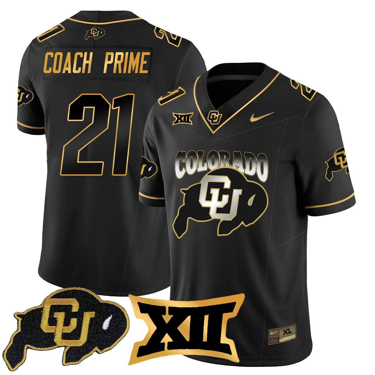 Colorado Buffaloes 2024 Vapor Limited Gold Jersey N2 - All Stitched