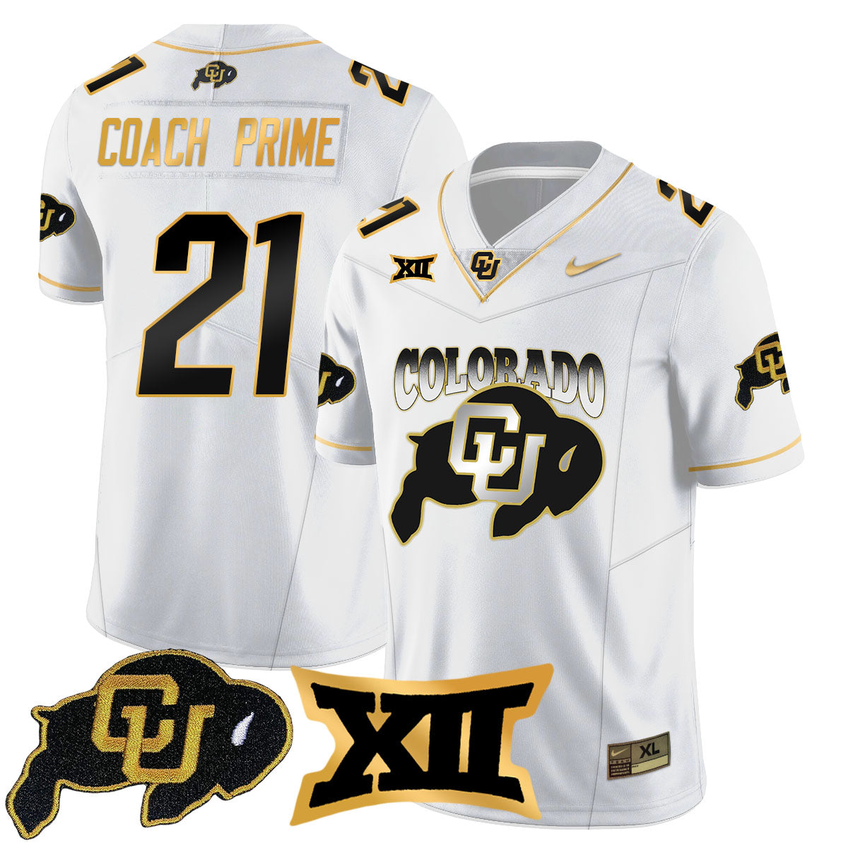 Colorado Buffaloes 2024 Vapor Limited Gold Jersey N2 - All Stitched