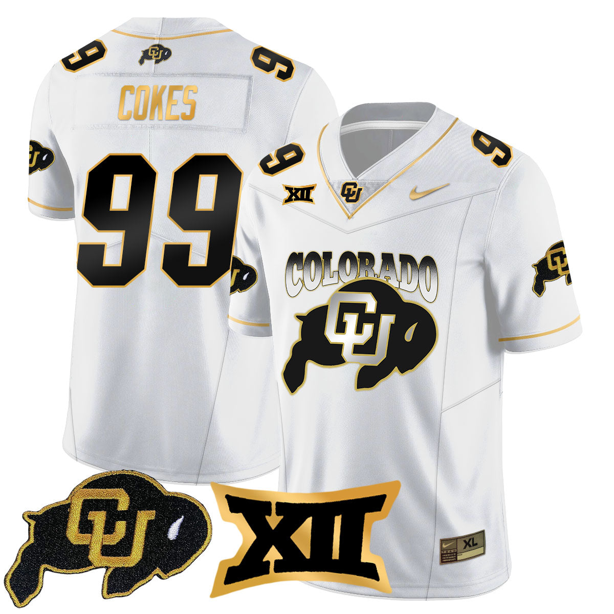 Colorado Buffaloes 2024 Vapor Limited Gold Jersey N2 - All Stitched
