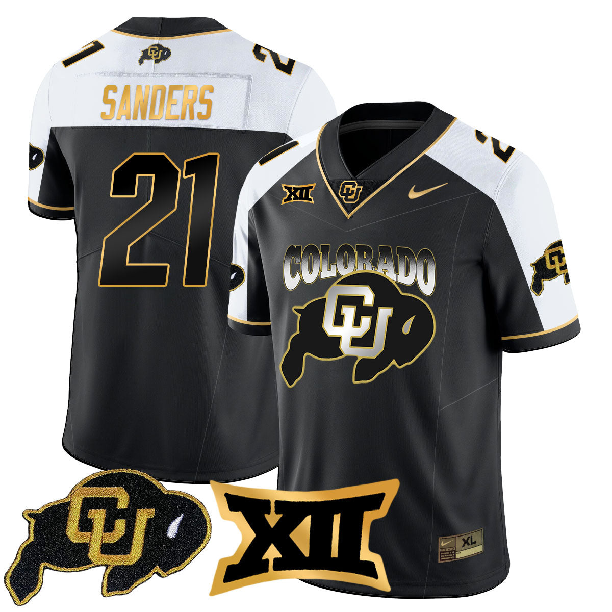 Colorado Buffaloes 2024 Vapor Limited Gold Jersey N2 - All Stitched