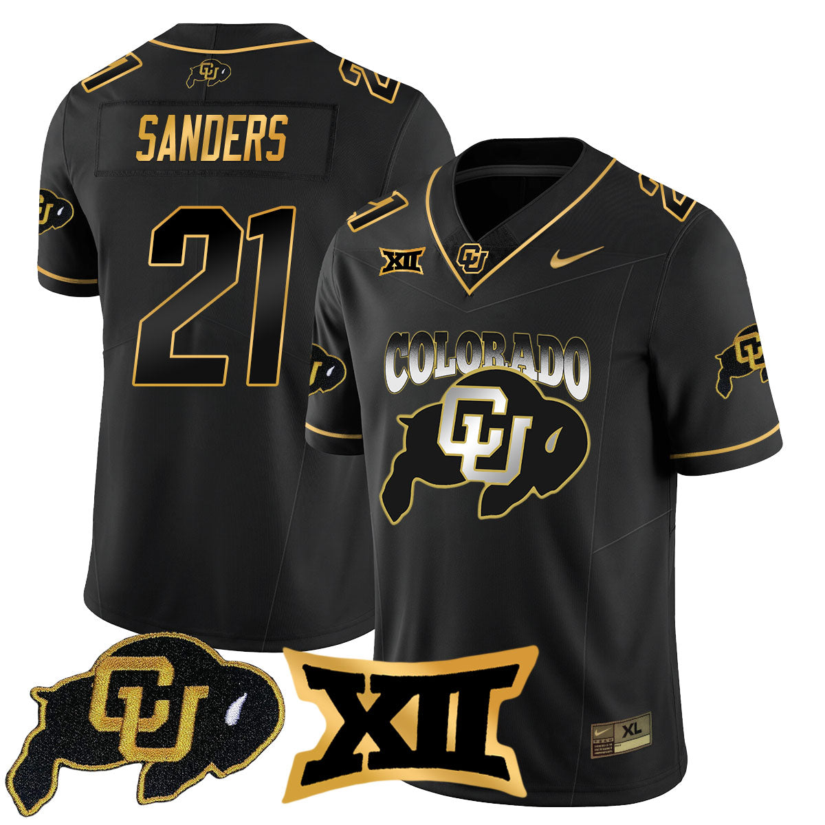 Colorado Buffaloes 2024 Vapor Limited Gold Jersey N2 - All Stitched