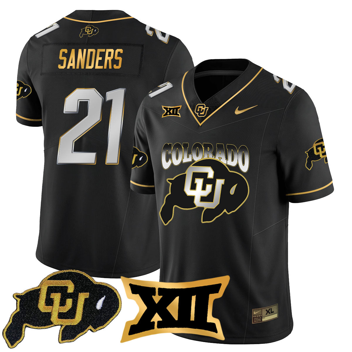 Colorado Buffaloes 2024 Vapor Limited Gold Jersey N2 - All Stitched