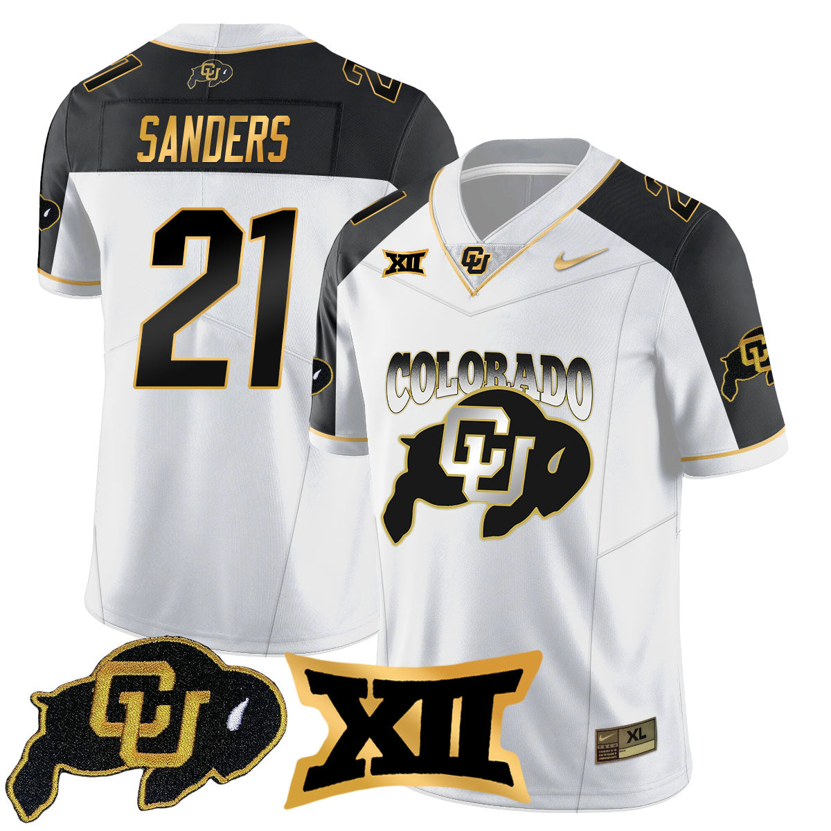 Colorado Buffaloes 2024 Vapor Limited Gold Jersey N2 - All Stitched