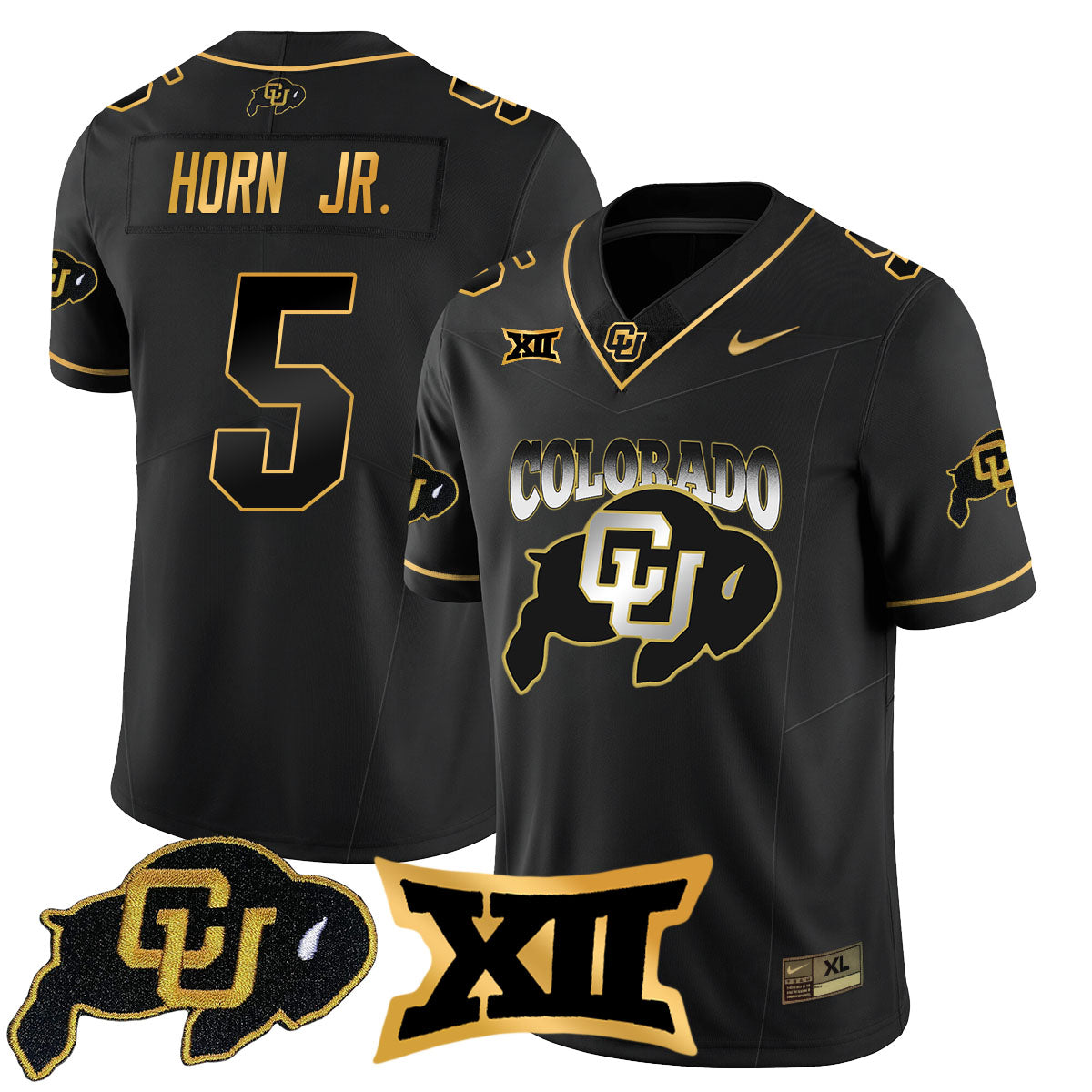 Colorado Buffaloes 2024 Vapor Limited Gold Jersey N2 - All Stitched