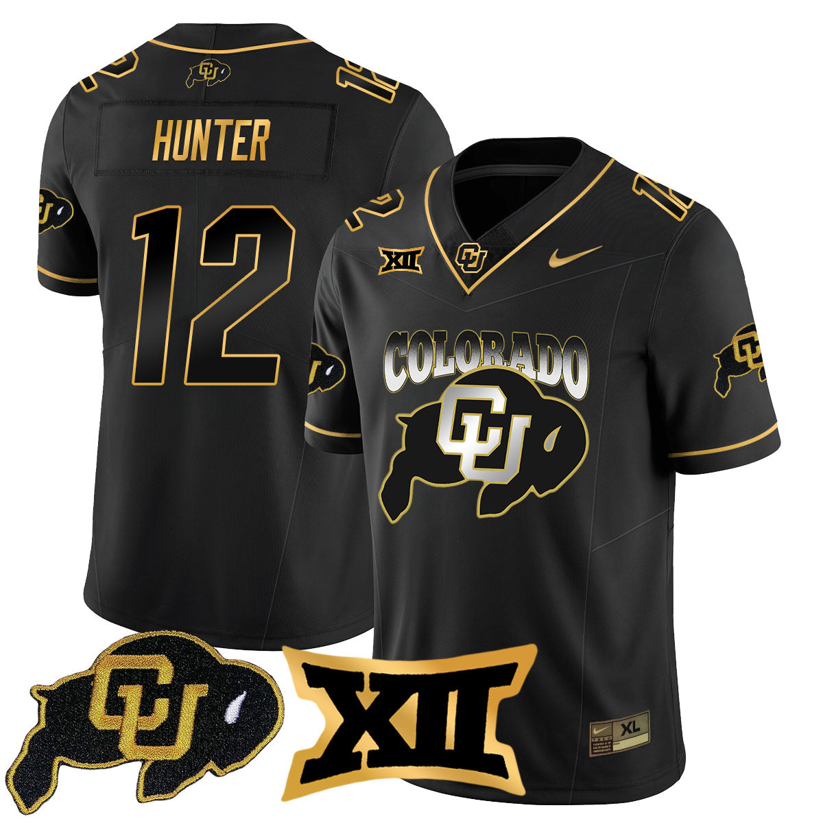 Colorado Buffaloes 2024 Vapor Limited Gold Jersey N2 - All Stitched